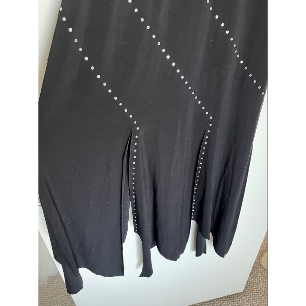Cache Embellished Stretch Black Rhinestones Crystals Dress 8 ❤️🔥❤️🔥 - Picture 7 of 7